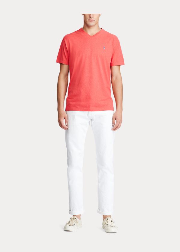 Men's Polo Ralph Lauren Cotton Jersey V-Neck T Shirts | 935420LYS